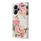 For Redmi Note 13 Pro+ Bronzing Painting RFID Leather Phone Case(Rose Flower) - 3