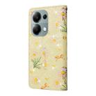 For Redmi Note 13 Pro 4G Global Bronzing Painting RFID Leather Phone Case(Yellow Daisy) - 3