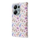 For Redmi Note 13 Pro 4G Global Bronzing Painting RFID Leather Phone Case(Pansies) - 3