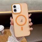 For iPhone 16 Plus Soft Sandy Skin Feel MagSafe Magnetic PC Phone Case(Orange) - 1