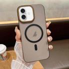 For iPhone 16 Soft Sandy Skin Feel MagSafe Magnetic PC Phone Case(Light Black) - 1