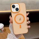 For iPhone 14 Soft Sandy Skin Feel MagSafe Magnetic PC Phone Case(Orange) - 1