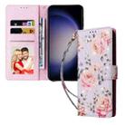 For Samsung Galaxy S25 5G Bronzing Painting RFID Leather Phone Case(Pastoral Rose) - 2