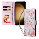 For Samsung Galaxy S25+ 5G Bronzing Painting RFID Leather Phone Case(Pastoral Rose) - 2