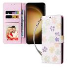 For Samsung Galaxy S25+ 5G Bronzing Painting RFID Leather Phone Case(Bloosoming Flower) - 2
