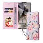 For Samsung Galaxy S25 Ultra 5G Bronzing Painting RFID Leather Phone Case(Pastoral Rose) - 2