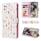 For Samsung Galaxy S25 Ultra 5G Bronzing Painting RFID Leather Phone Case(Flowers World) - 1