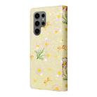 For Samsung Galaxy S25 Ultra 5G Bronzing Painting RFID Leather Phone Case(Yellow Daisy) - 3