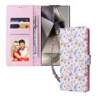 For Samsung Galaxy S25 Ultra 5G Bronzing Painting RFID Leather Phone Case(Pansies) - 2