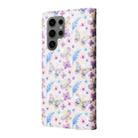 For Samsung Galaxy S25 Ultra 5G Bronzing Painting RFID Leather Phone Case(Pansies) - 3