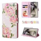 For Samsung Galaxy S25 Ultra 5G Bronzing Painting RFID Leather Phone Case(Rose Flower) - 1