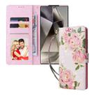 For Samsung Galaxy S25 Ultra 5G Bronzing Painting RFID Leather Phone Case(Rose Flower) - 2