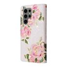 For Samsung Galaxy S25 Ultra 5G Bronzing Painting RFID Leather Phone Case(Rose Flower) - 3