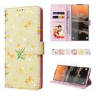For Samsung Galaxy S23 Ultra 5G Bronzing Painting RFID Leather Phone Case(Yellow Daisy) - 1