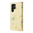 For Samsung Galaxy S23 Ultra 5G Bronzing Painting RFID Leather Phone Case(Yellow Daisy) - 3