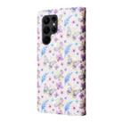 For Samsung Galaxy S23 Ultra 5G Bronzing Painting RFID Leather Phone Case(Pansies) - 3