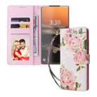 For Samsung Galaxy S23 Ultra 5G Bronzing Painting RFID Leather Phone Case(Rose Flower) - 2