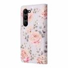 For Samsung Galaxy S23 5G Bronzing Painting RFID Leather Phone Case(Pastoral Rose) - 3