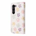 For Samsung Galaxy S23 5G Bronzing Painting RFID Leather Phone Case(Bloosoming Flower) - 3