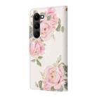 For Samsung Galaxy S23 5G Bronzing Painting RFID Leather Phone Case(Rose Flower) - 3