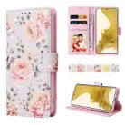 For Samsung Galaxy S23+ 5G Bronzing Painting RFID Leather Phone Case(Pastoral Rose) - 1