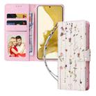 For Samsung Galaxy S23+ 5G Bronzing Painting RFID Leather Phone Case(Flowers World) - 2