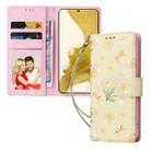 For Samsung Galaxy S23+ 5G Bronzing Painting RFID Leather Phone Case(Yellow Daisy) - 2
