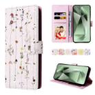For Samsung Galaxy S25 FE 5G Bronzing Painting RFID Leather Phone Case(Flowers World) - 1