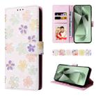 For Samsung Galaxy S25 FE 5G Bronzing Painting RFID Leather Phone Case(Bloosoming Flower) - 1