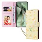 For Samsung Galaxy S25 FE 5G Bronzing Painting RFID Leather Phone Case(Yellow Daisy) - 2