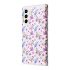 For Samsung Galaxy S25 FE 5G Bronzing Painting RFID Leather Phone Case(Pansies) - 3