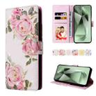 For Samsung Galaxy S25 FE 5G Bronzing Painting RFID Leather Phone Case(Rose Flower) - 1