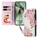 For Samsung Galaxy S25 FE 5G Bronzing Painting RFID Leather Phone Case(Rose Flower) - 2