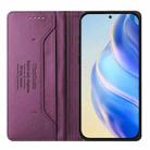 For Samsung Galaxy Note20 RC01 Dual-Folded Magnetic Suction RFID Leather Phone Case(Violet) - 3