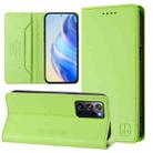 For Samsung Galaxy Note20 Ultra RC01 Dual-Folded Magnetic Suction RFID Leather Phone Case(Grass Green) - 1