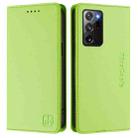 For Samsung Galaxy Note20 Ultra RC01 Dual-Folded Magnetic Suction RFID Leather Phone Case(Grass Green) - 2