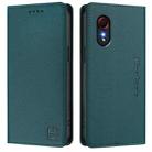 For Samsung Galaxy XCover 5 RC01 Dual-Folded Magnetic Suction RFID Leather Phone Case(Dark Green) - 2