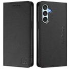 For Samsung Galaxy M34 5G / F34 5G RC01 Dual-Folded Magnetic Suction RFID Leather Phone Case(Black) - 2