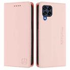 For Samsung Galaxy M53 5G RC01 Dual-Folded Magnetic Suction RFID Leather Phone Case(Pink) - 2