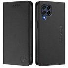 For Samsung Galaxy M53 5G RC01 Dual-Folded Magnetic Suction RFID Leather Phone Case(Black) - 2
