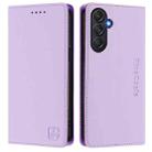 For Samsung Galaxy M54 5G Global / F54 RC01 Dual-Folded Magnetic Suction RFID Leather Phone Case(Light Purple) - 2