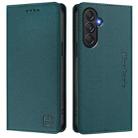 For Samsung Galaxy M55 5G / C55 5G RC01 Dual-Folded Magnetic Suction RFID Leather Phone Case(Dark Green) - 2