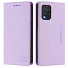 For Samsung Galaxy M62 / F62 4G RC01 Dual-Folded Magnetic Suction RFID Leather Phone Case(Light Purple) - 2