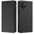 For Samsung Galaxy A03 166mm RC01 Dual-Folded Magnetic Suction RFID Leather Phone Case(Black) - 2