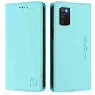 For Samsung Galaxy A03s 164mm RC01 Dual-Folded Magnetic Suction RFID Leather Phone Case(Mint Green) - 2