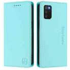 For Samsung Galaxy A03s 166mm RC01 Dual-Folded Magnetic Suction RFID Leather Phone Case(Mint Green) - 2
