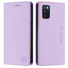 For Samsung Galaxy A03s 166mm RC01 Dual-Folded Magnetic Suction RFID Leather Phone Case(Light Purple) - 2