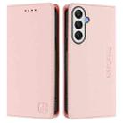 For Samsung Galaxy A05s 4G Global RC01 Dual-Folded Magnetic Suction RFID Leather Phone Case(Pink) - 2