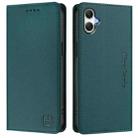 For Samsung Galaxy A06 4G / 5G RC01 Dual-Folded Magnetic Suction RFID Leather Phone Case(Dark Green) - 2