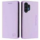 For Samsung Galaxy A13 5G / 4G RC01 Dual-Folded Magnetic Suction RFID Leather Phone Case(Light Purple) - 2